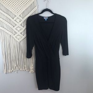 PLENTY BY TRACY REESE Black Wrap Dress P Small